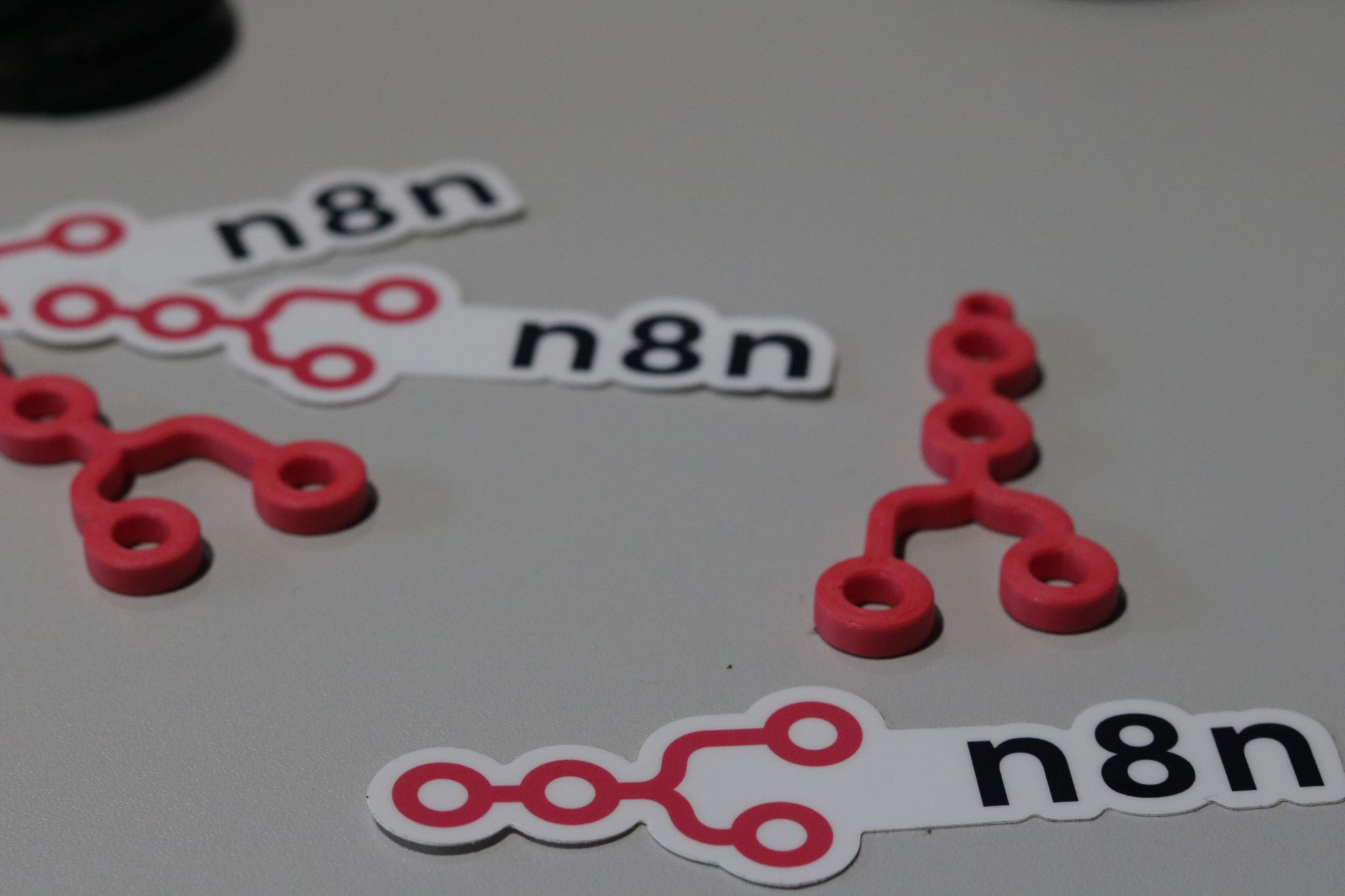 n8n branded pins and stickers